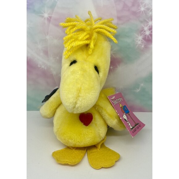 Vintage Peanuts Gang Chip Woodstock Snoopy Plush 8" Applause “I Chirp” w Tag - Picture 1 of 5